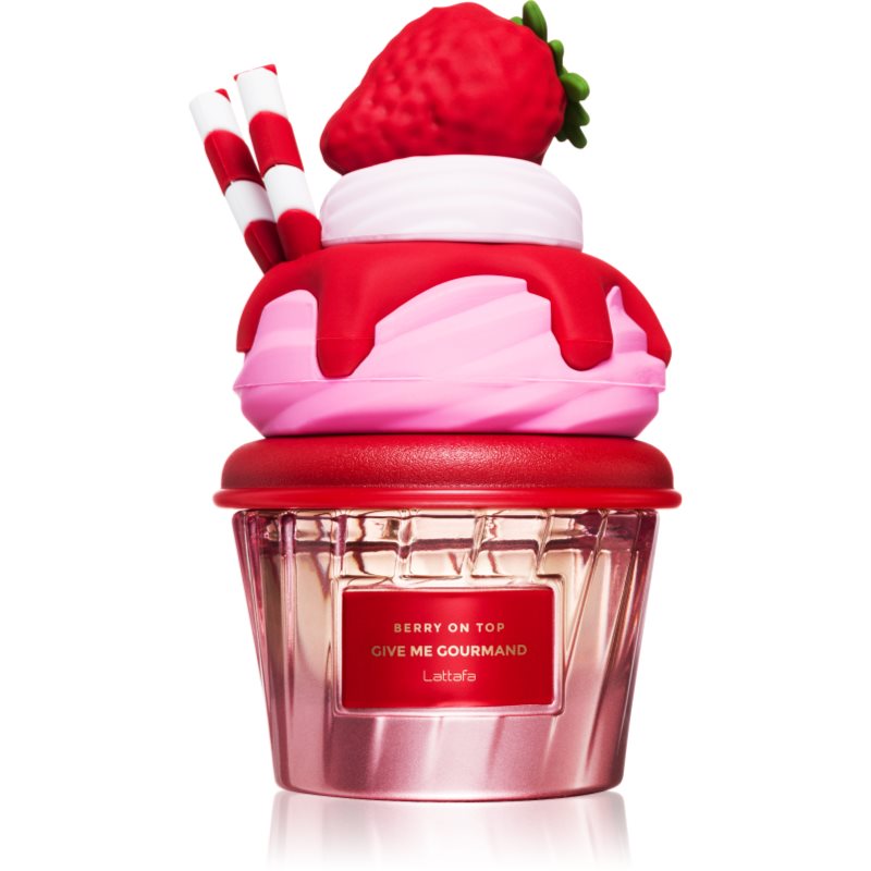 Lattafa Give Me Gourmand Berry Top bottle