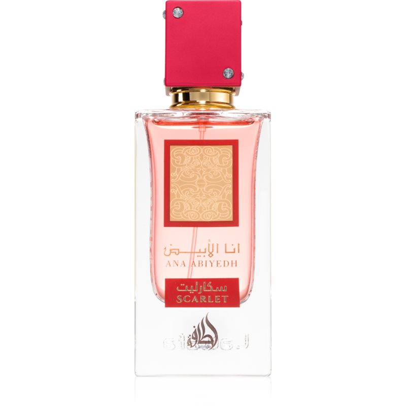 Lattafa Ana Abiyedh Scarlet bottle
